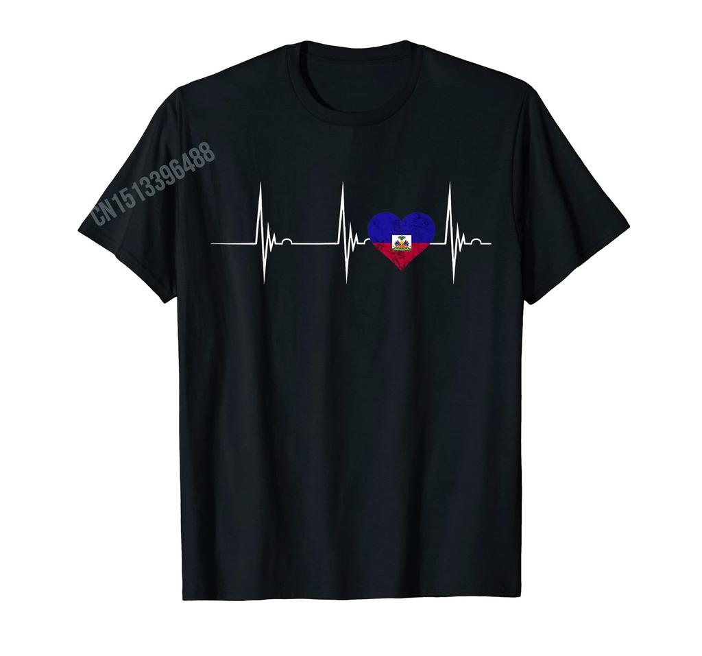 ZX More Design Haiti Proud Haitian Flag Map Pride Vintage TShirt For Men Women T Shirt Hip Hop Tops Cotton Tees