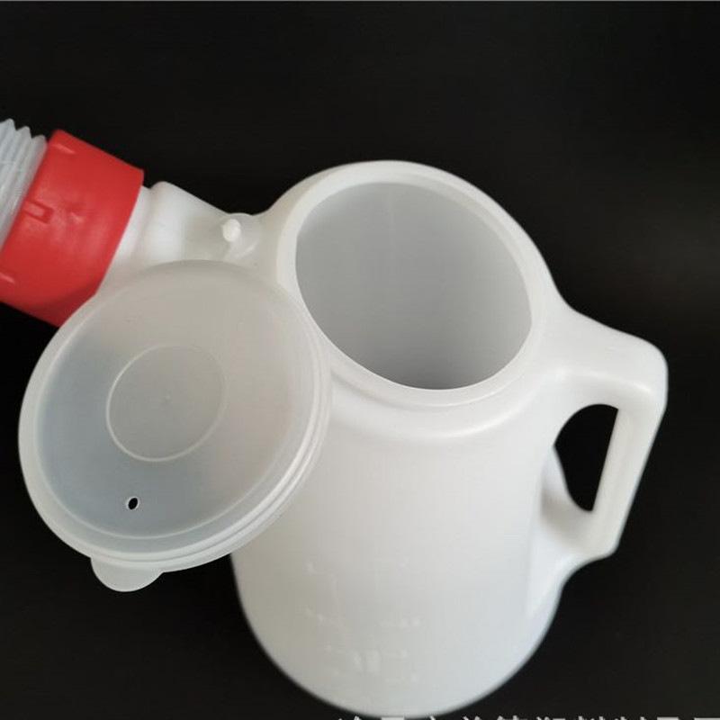 1.2/2/3/4/5L Graduated Oil Jug with Detachable Flexible Long Spout, Anti-Spill Fuel Dispensing Can, Car Engine Filling Tool