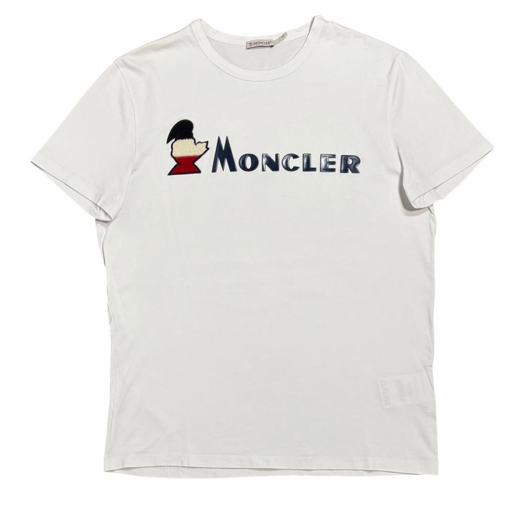 MONCLER Front Logo T-Shirt Black Men's Size L Model E109180418508390T