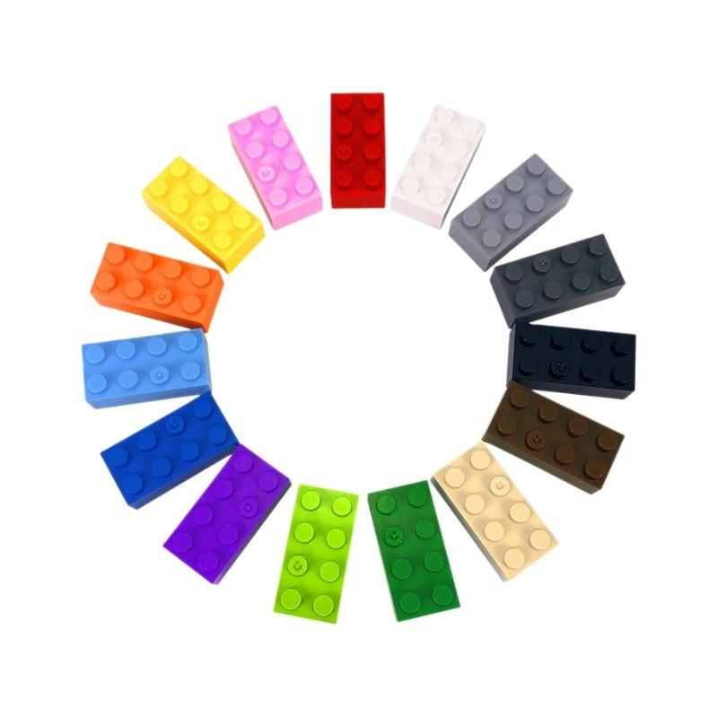 35pcs 2x4 Dots DIY Plastic Building Blocks Figures Thick Bricks Size Compatible with 3001 Educational Creative Toy