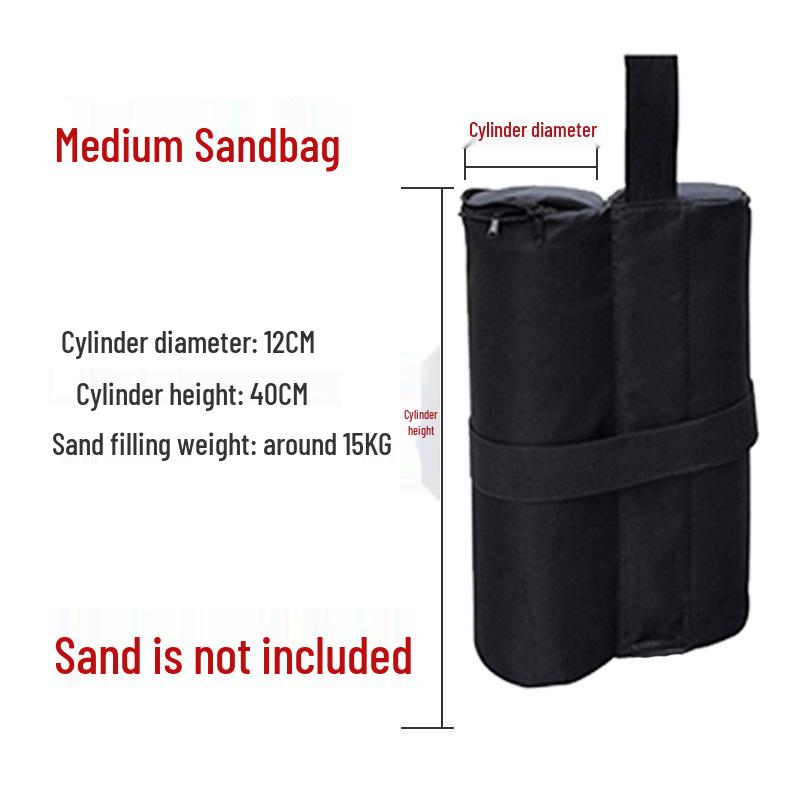 In-Stock Black Oxford Cloth Weighted Sandbag for Outdoor Tent Canopies