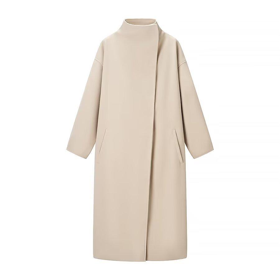 European and American style, new women's clothing, fashion, versatile, temperament versatile, simple long trench coat
