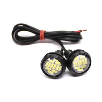 Φως Εργασίας Μάτι LED 23mm 4014 12SMD Προβολείς LED Αυτοκινήτου Ποδηλάτου-Οδήγησης Προβολέας Σημείου Ομίχλης Αδιάβροχος Φακός Κεφαλής 2 τεμ.