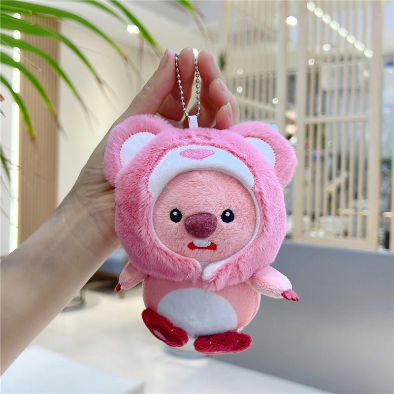 Internet Celebrity Cute Cute Little Beaver Pendant Plush Toy Doll Bag Pendant Keychain Rag Doll