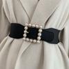 Pearl Sophisticated Wide Waist Accessory For Women Chic Korean Style For Dress Enhancement