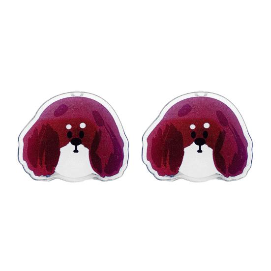 

2Pcs Double-Sided Binder Clip Cartoon Cat And Dog Note Holder Clips Portable Document G