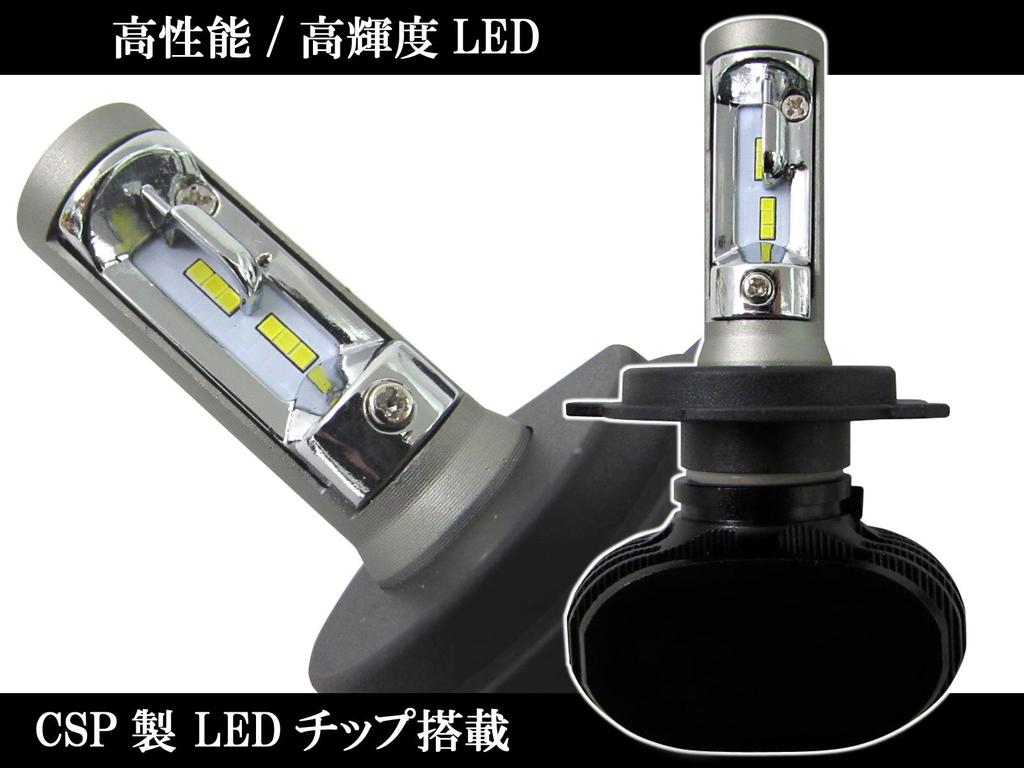 TKM LED Headlight Bulb H4 Integrated CSP IP65 25785 Hi/Lo 2-Pack LED-BULB-018 Chip, Hi/Lo 50W, Hi/Lo 8000LM, 6500K, Waterproof, DC9-32V,