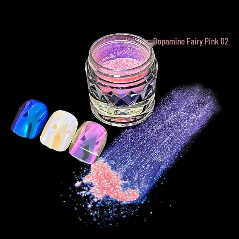 Дофаминовая Фея Хамелеон Розовый Иридисцентный Порошок для Теней и Маникюра 0.2g/bottle