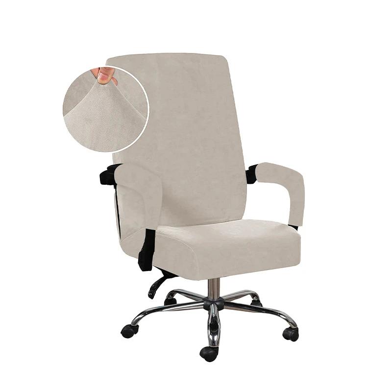 Thicken Office Boss Chair Furniture Cover Elastic Boss Swivel Chair Cover Elasticized Gaming Dining Chair Cover With Armrest Gloves 3Pcs/Set Velvet