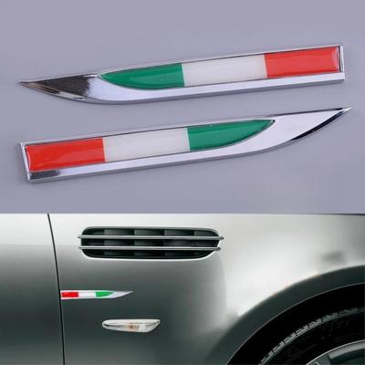 2PCS Different Country Car Decal Badge Set Sticker Metal Modified Fender Labeling Body Decoration Car Supplies Wholesale