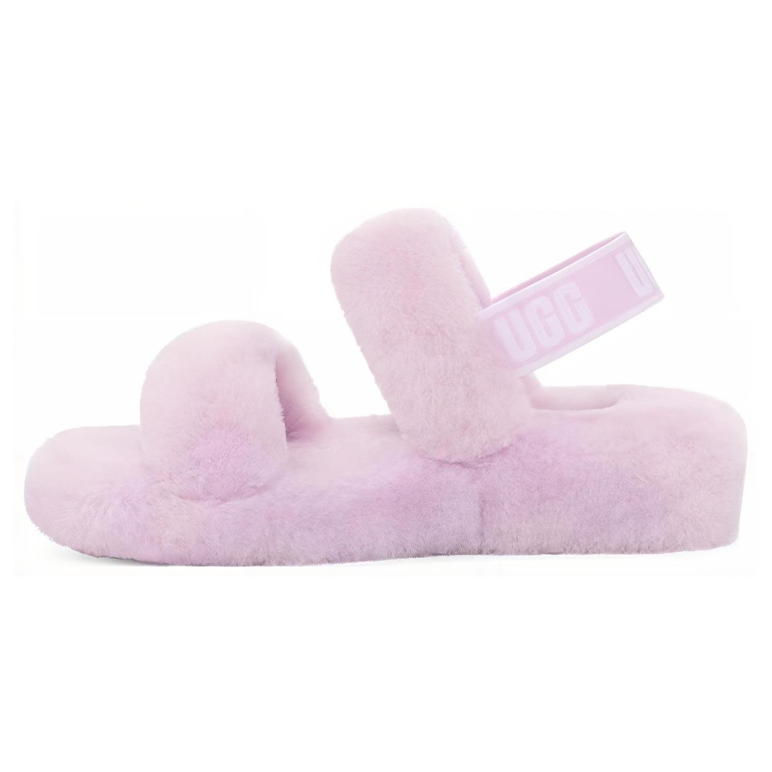

New UGG Oh Yeah Furry Slippers Women s Lavender Dusty Purple 1107953-LRFG 38