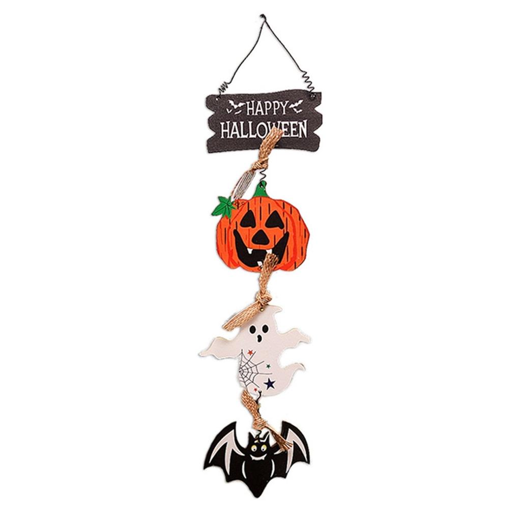 New Halloween Creative Pumpkins Ghosts Ornaments Ghosts Party Bats Wooden Sign Decoration Pendant