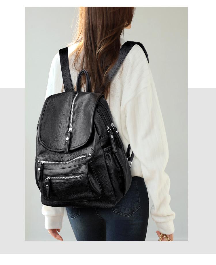 2024 Korean Trendy Retro Unisex Backpack - Casual & Simple Travel Bag for Women