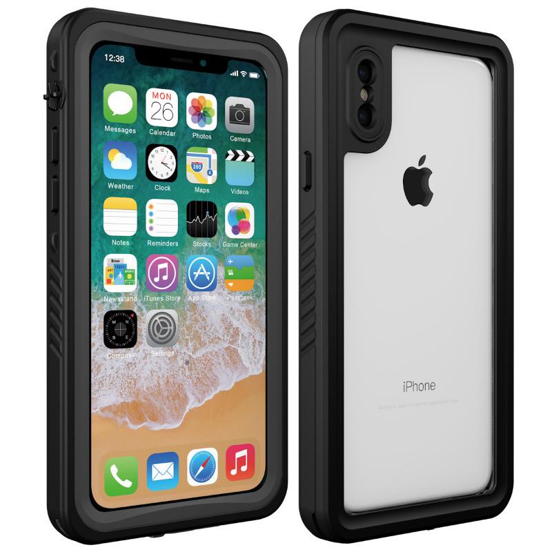 

FS Series IP68 Waterproof Case for iPhone X/XS,Full Body Underwater Protective Clear Phone Cover A