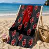 Anime Red Clouds On Black Background Beach Towel, Microfiber Beach Towel, Perfect For Pool, Beach, Travel, Home Decor Beach Party Fan Gifts