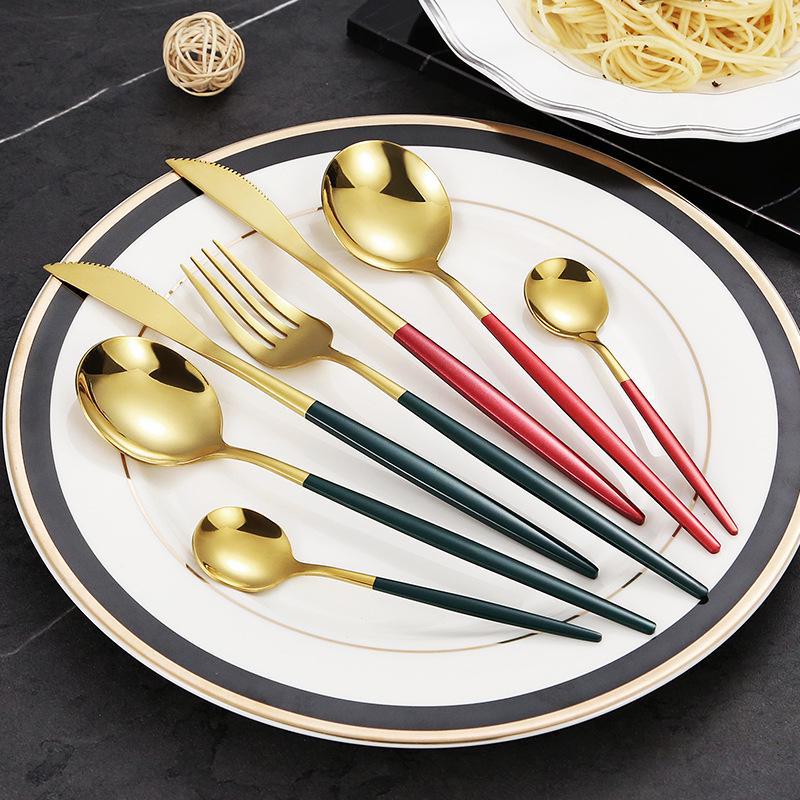 European High-Value Stainless Steel Tableware Set: Portuguese Knife, Fork, and Spoon for Hotels and Western Dining