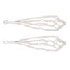 2PCS Woven Plant Hanger 21.65 Inch Boho Hanging Planter Holder Cotton Rope with Metal Hooks