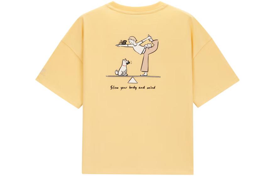 New Balance Drop Shoulder Sleeve T Shirt Women s Yellow 5ED26072-LYL XL