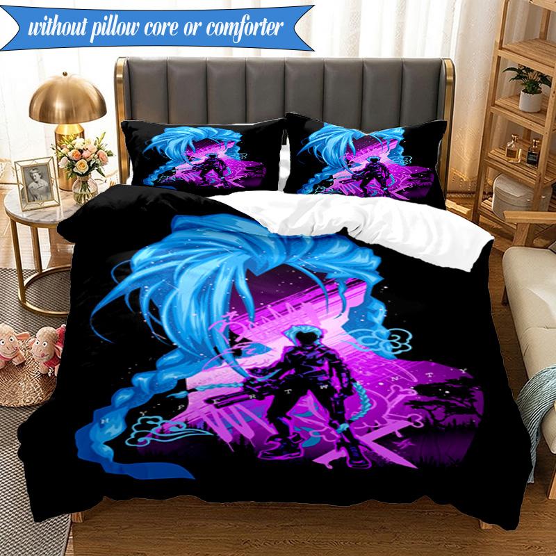 Fantasy Warrior Jing 3pcs K-pop music group Bedding set,Ideal for Bedroom, Dormitory,Including Duvet Cover And 2pcs Pillowcases,Fan gifts
