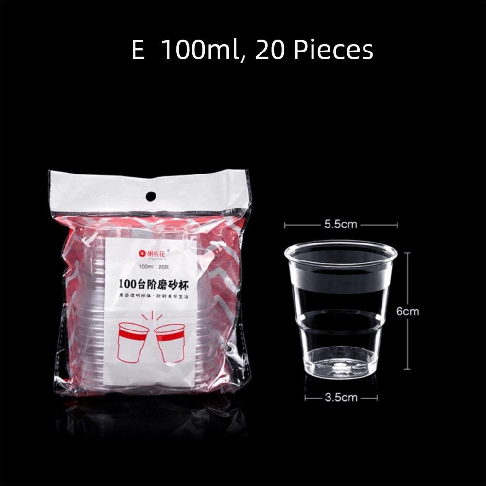 20/50pcs Transparent Clear Plastic Cups Thicken Try Drinking Cup Reusable Muffin Cup Reusable Disposable Plastics Cup
