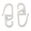 50pcs Curtain Folding Hook Plastic 34mm Curtain Accessories Curtain Hooks Plastic Hooks For Home Curtains Sliding Rail Hook