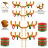 4/3/2/1sets Brown Reindeer Horn Throwing Ring Game - Suitable for Christmas Party Games, Family Party Games, Party Activities