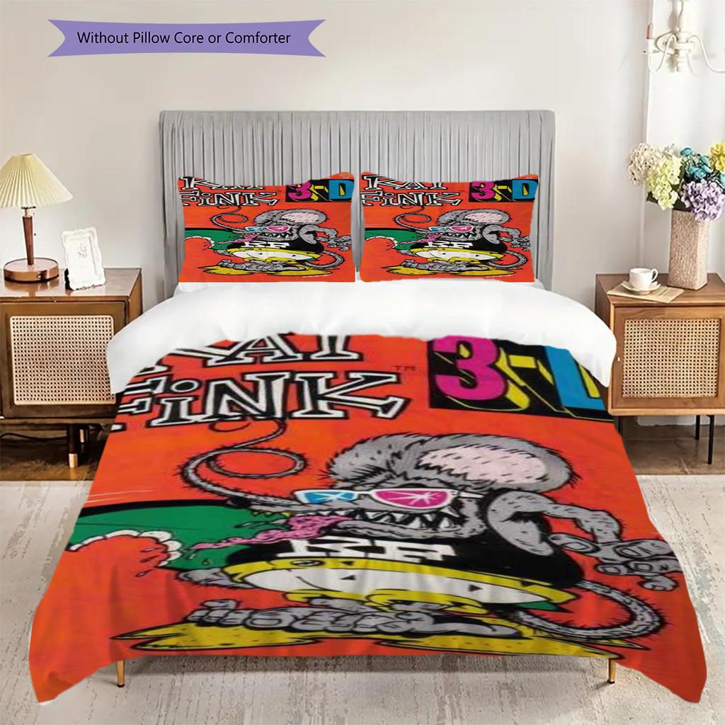 Ratatude Skateboard Adventure Bedding 1 Duvet Cover 2 Pillowcase Without Core Christmas Birthday Gift Soft And Comfortable