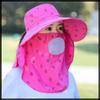 Sun Wide Face UV CZA624 [White Fang] Hat, Hat, Brim, Cover, Protection, Outdoor, Women's (Pink)