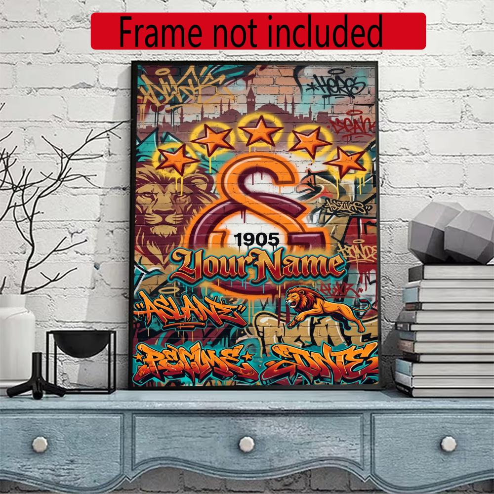 Galatasaray Personalized Text Diamond Painting Round Diamond Mosaic Rhinestones Diamond Embroidery Craft Kit Wall Decor Without Frame