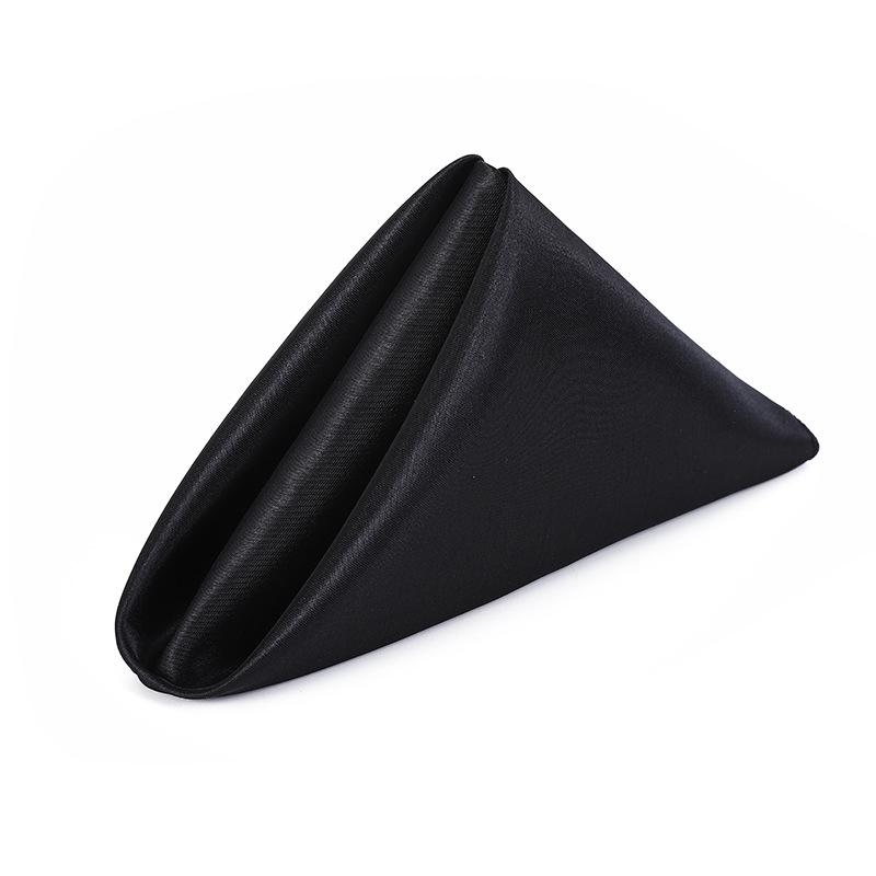 High-Density Satin Napkin – Wedding Style Solid Color Overlock Placemat Tablecloth with Flower Design.