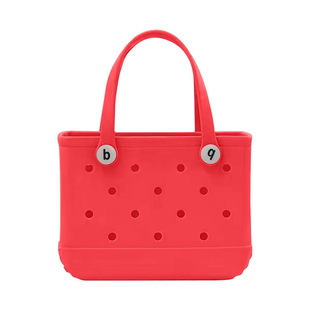 Modern Beach Bag Rubber Tote Bag | Waterproof Large Tote Bag With Zipper Pocket For Beach, Grocery, Sports | Vacation Bag Collection | Forest