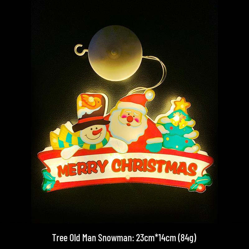 LED Christmas Tree Snowflake String Lights with Santa Claus Decoration