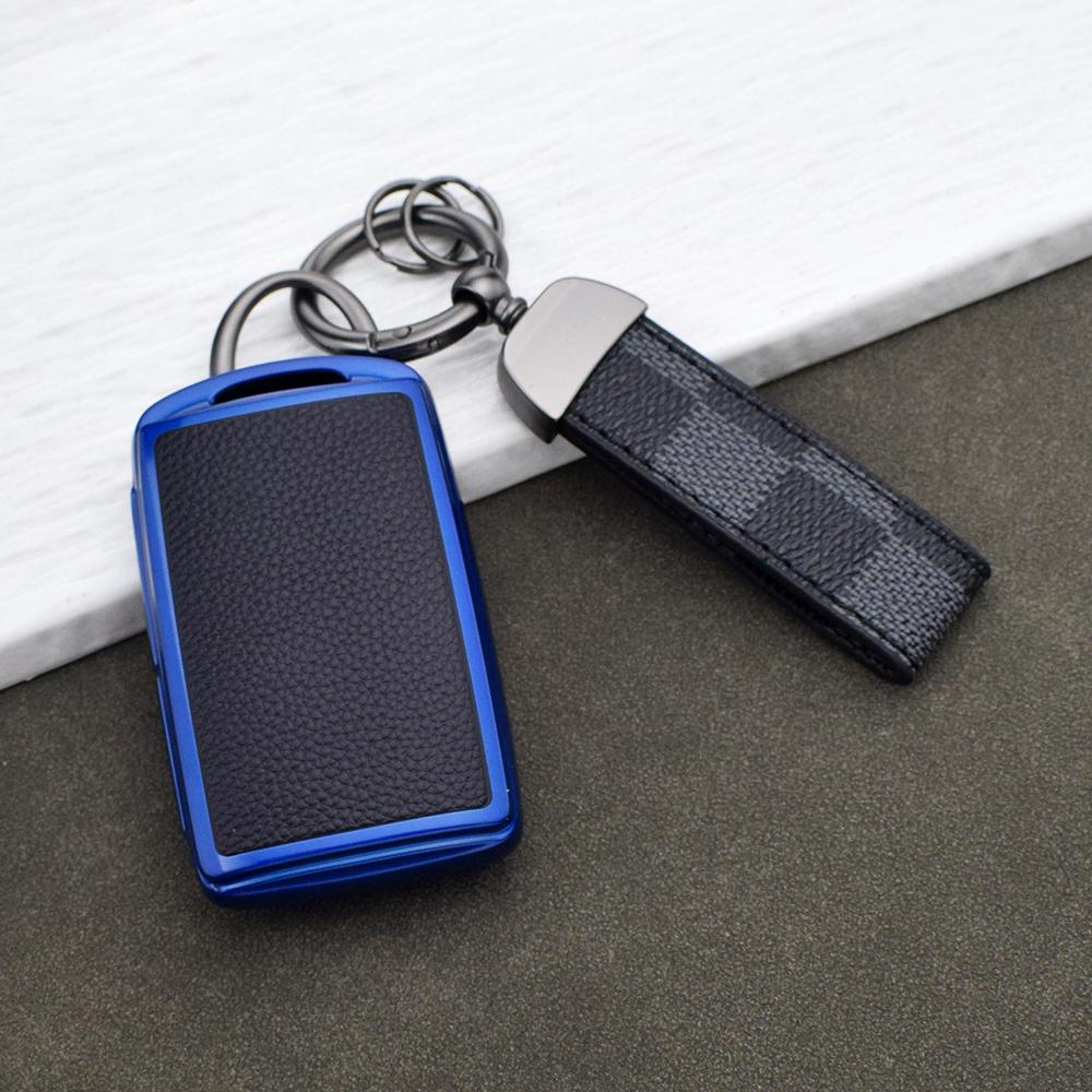 3 Buttons Tpu Leather Smart Key Shell Cover For Mazda Cx-5 Cx-30 Cx-3 Cx-9 Cx-7 Cx-4 Alexa Protective Accessories Key Chain Set