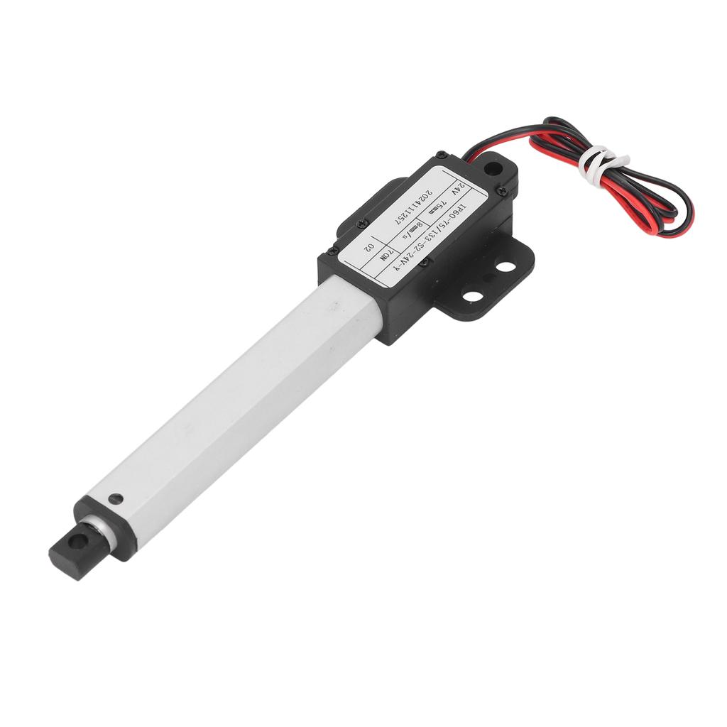 24V Electric Linear Actuator 75mm Stroke 70N Thrust 8mm/s Linear Motion Actuator with Reverse Polarity Switch for RV Motor Home
