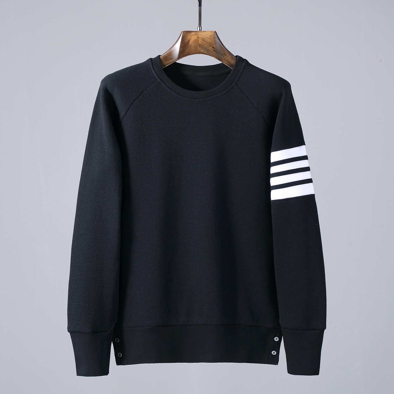 

Unisex TB JL Street Style Waffle Knit Sweatshirt - New Round Neck, Loose Fit Pullover, Casual Jacket in Stock XS