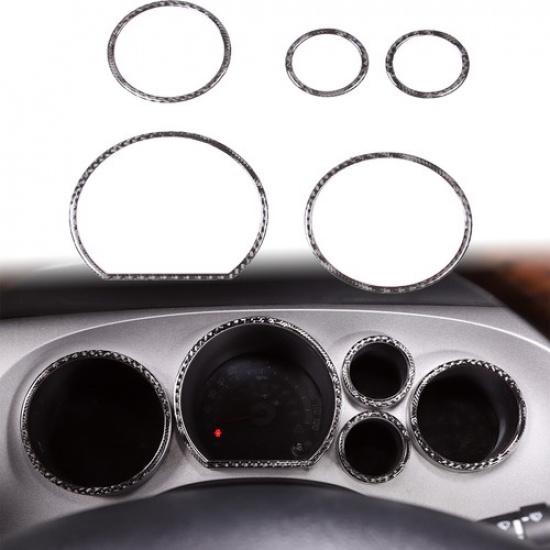5PCS Carbon Fiber Speedometer Sticker Cover Trim For Toyota Tundra 2007-2013