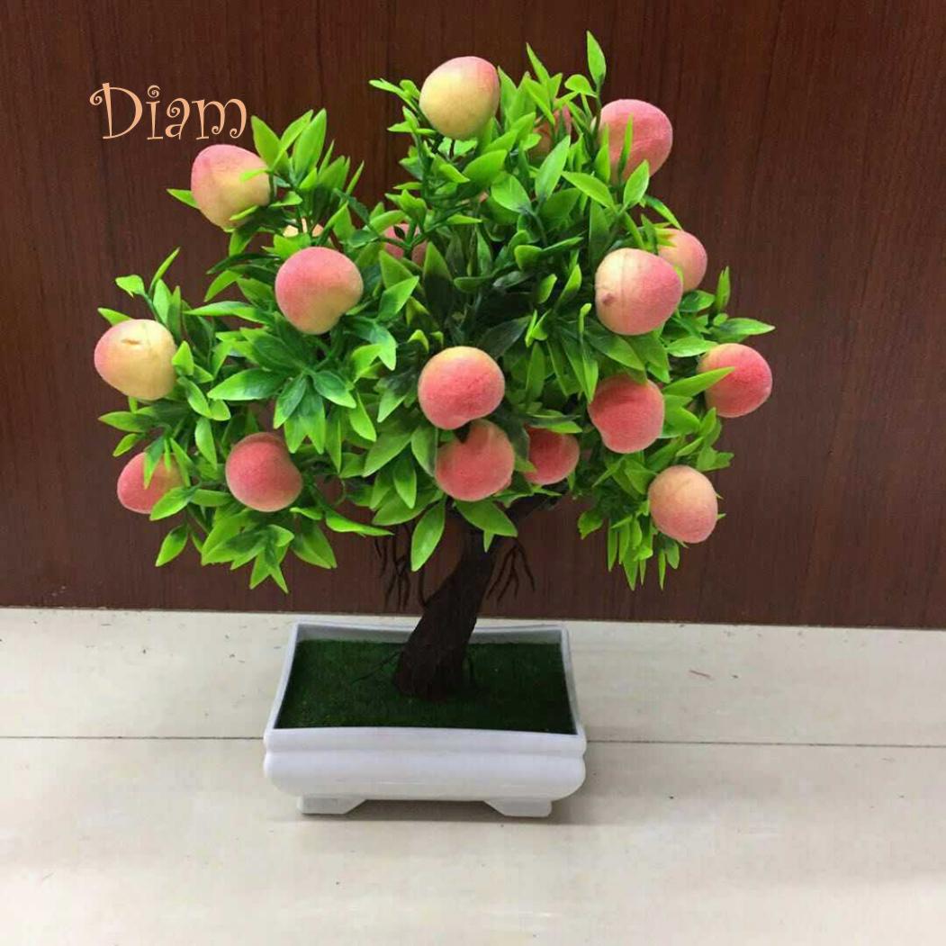 

CO & LO 1 шт. искусственный персик в горшке фруктовое дерево бонсай домашний сад настольный декор опора