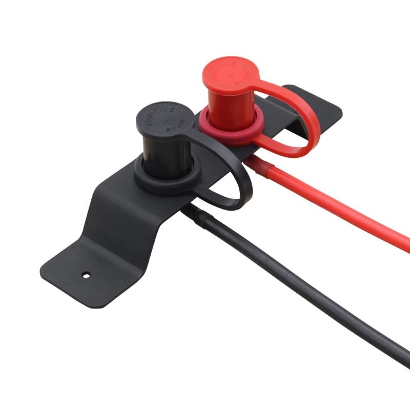 Battery Jump Post Starter Remote Battery Terminals Relocation Kit with Mounting Bracket Waterproof Cover for Lawn Mower