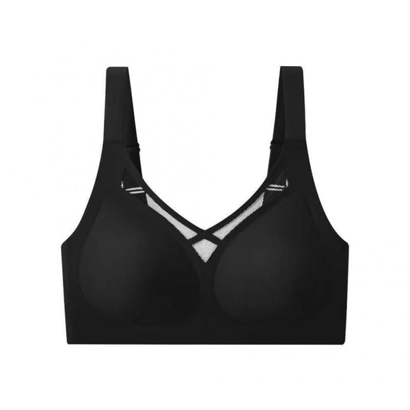 Plus Size Seamless Comfort Bra Large Bust Non-Wired Thin Sports Support T-Shirt