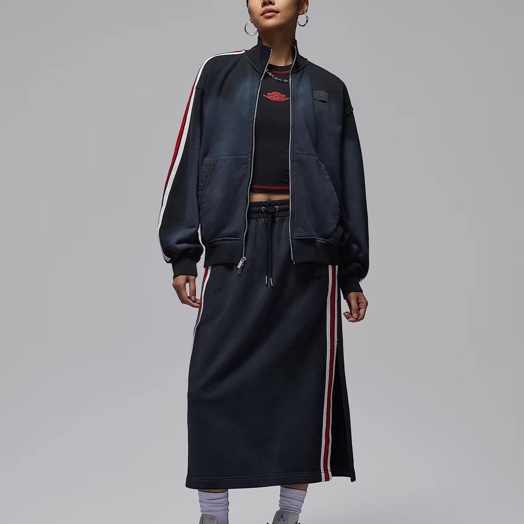 Jordan Flight Fleece Vintage Stand Collar Zip Long Sleeve Jacket Women jackets IF1028010