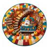 Stain Resistant Christmas Round Carpet Crystal Velvet Festive Area Mat  Family Gathering