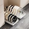 7 Grids Cookware Storage Rack Space Saving Drawer Organizer Premium Kitchen Pan Rack  Sink