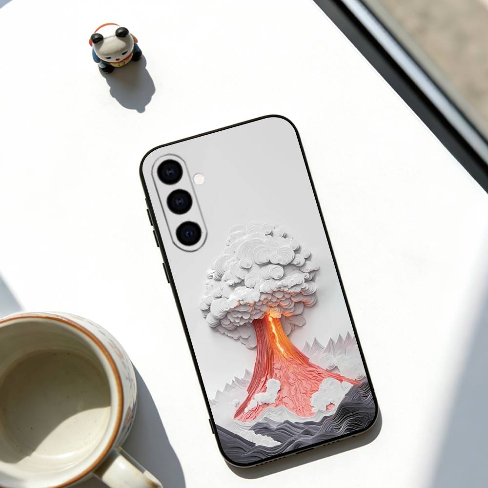 

Volcano of Emotions Phone Case For Samsung Galaxy A73,A72,A71,A70,A53,A52,A51,Others Soft Black Cover Samsung a42 5g