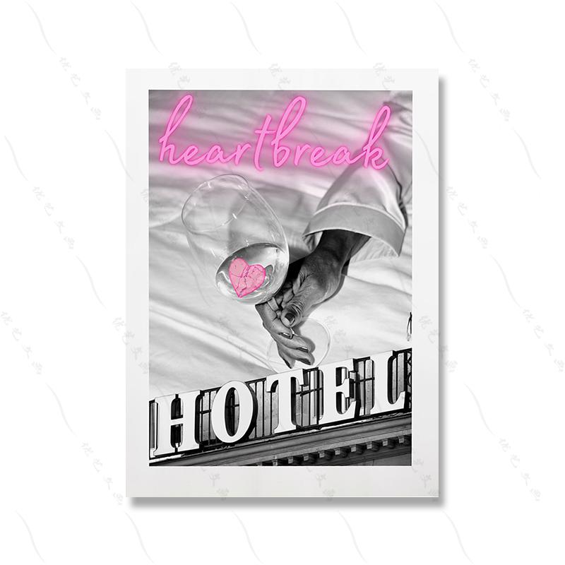 Fashion Black White Trendy Retro Wall Art Poster Check Aesthetic Print Funny Minimalist Canvas Painting Club Room Home Decor