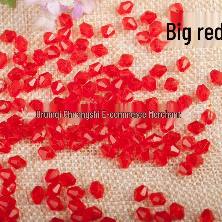 4mm Double-Pointed Transparent Acrylic Beads for DIY Projects