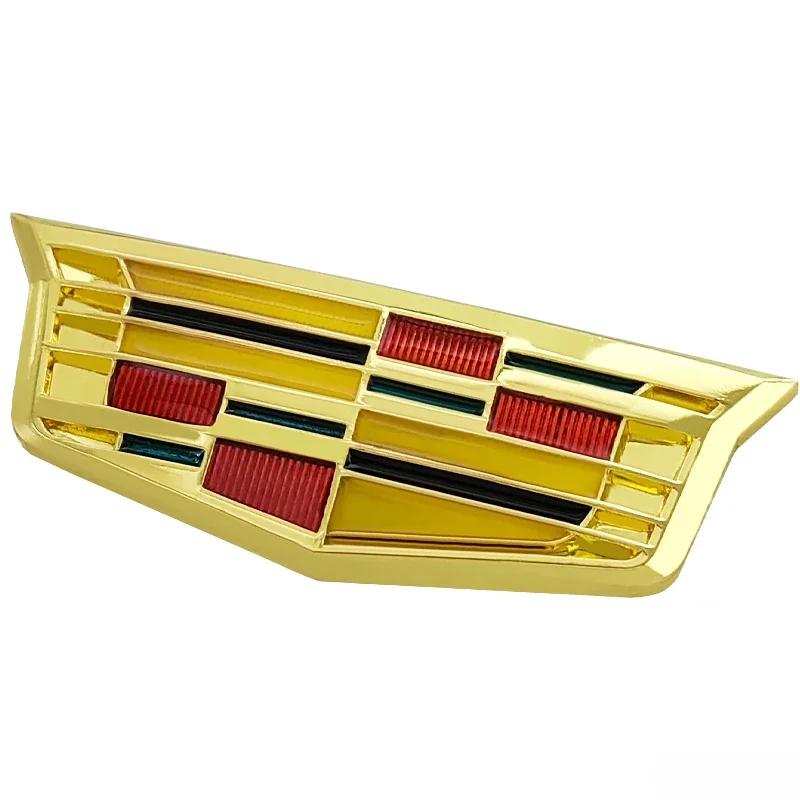Per Cadillac XT5 ATSL XTS SRX Logo Montante C Finestra Distintivo Lega Metallica 6,3 cm 9,2 cm Emblema Posteriore Bagagliaio Auto Decorazione Adesivo Laterale