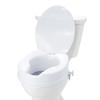 Raised Toilet Seat, 4" Height Raised, 300 Lbs Weight Capacity, Universal Toilet Seat Riser, Screw Rod Locking, with Toilet Seat