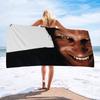 A-Aphex Twin Mikrofaser Bedrucktes Strandtuch Bergsteigen Yoga Strand Schwimmen Laufen Saugfähiges Weiches Handtuch