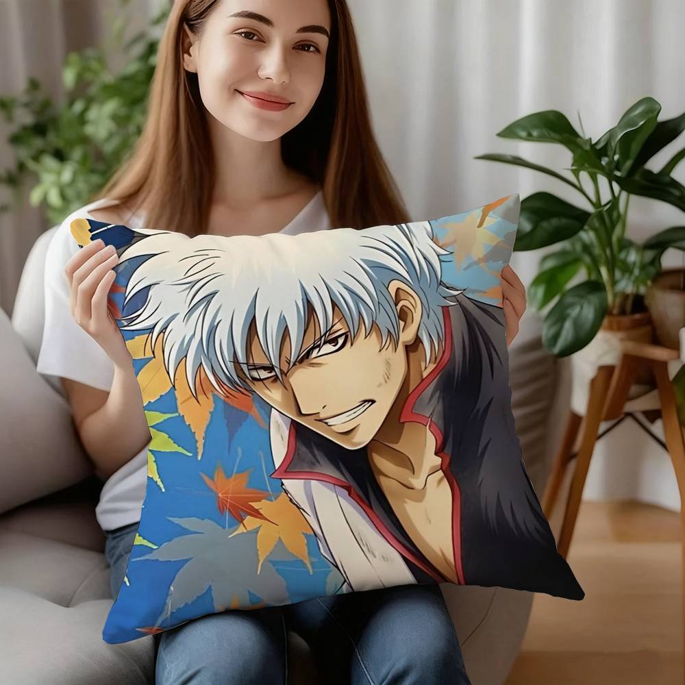 Anime GinTama Pillow Case Plush Fabric Soft Pillowcase Double Sided Print Cushion Cover Household Gifts