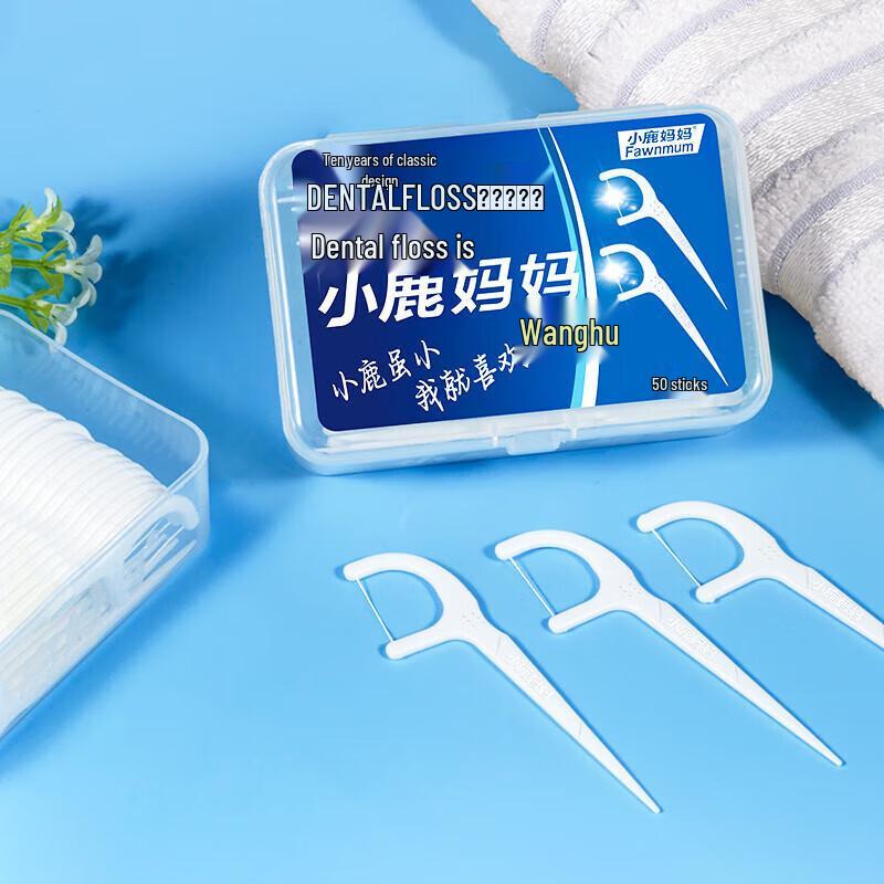 Xiaolu Mama Round Thread Dental Floss Picks, 200 Count